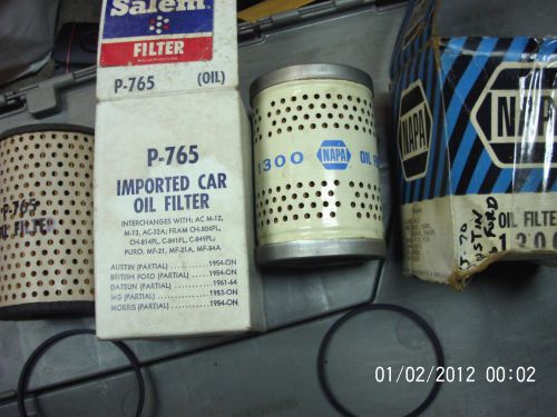 Lot 2 oil filter cartridges austin british ford datsun mg morris  napa 1300 etc