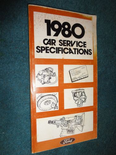 1980 ford lincoln mercury service specifications book / original manual mustang+