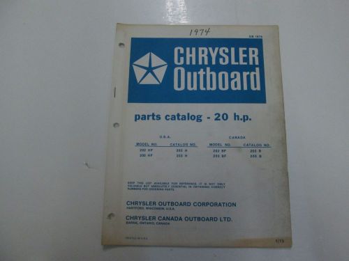 1974 chrysler outboard 20 hp parts catalog 202 203 hf h bf b writing stains oem