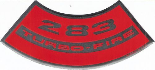 Turbo-fire 283 decal chevrolet chevelle