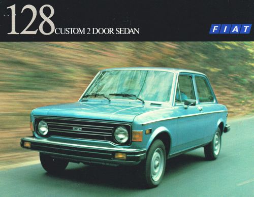 1975 fiat 128 custom 2 door sedan auto brochure / flyer