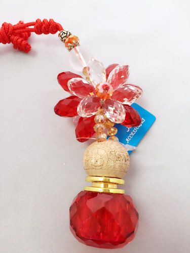 Crystal gore pendent rear view mirror decoration/air freshener