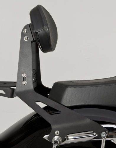 Yamaha stryker black tall quick release passenger backrest &amp; pad 2011-2016