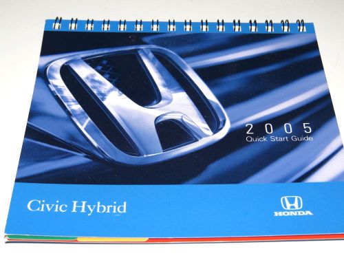 2005 honda civic hybrid quick start guide manual booklet low price