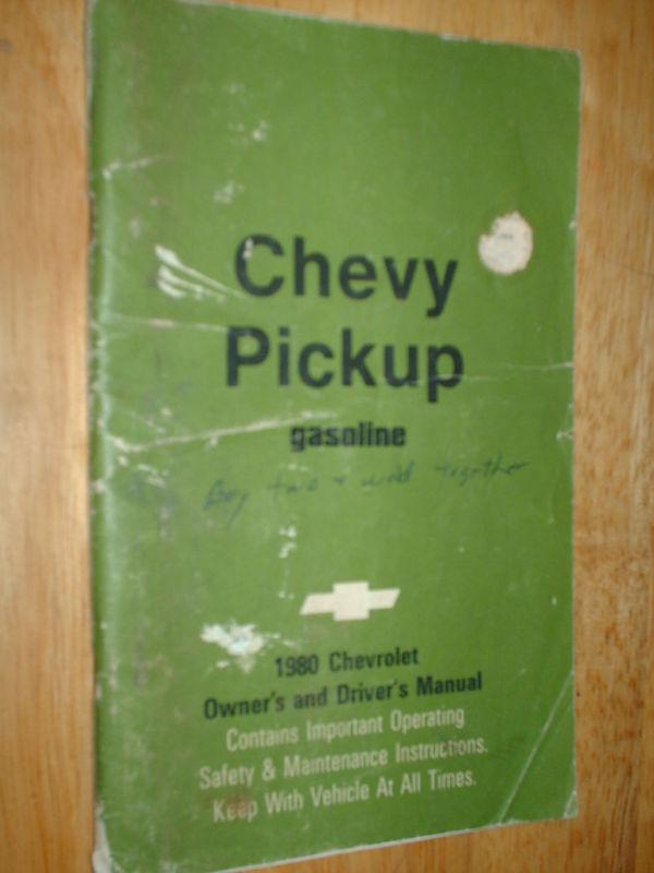 1980 chevrolet truck owner's manual / original!!!