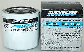 Quicksilver mercruiser new oem water separating spin-on fuel filter 35-802893q01