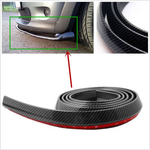 Diy 2.5m car suv front bumper body lip splitter spoiler skirt protector sticker