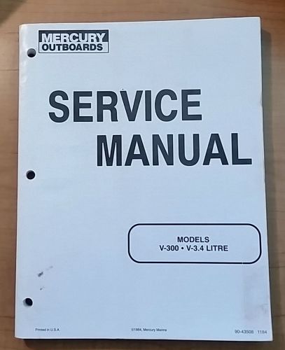 1984 mercury outboards v-300/v-3.4 litre service manual