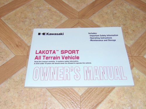 Nos oem genuine kawasaki lakota sport atv owners manual kef300-b1, 99920-1973-01