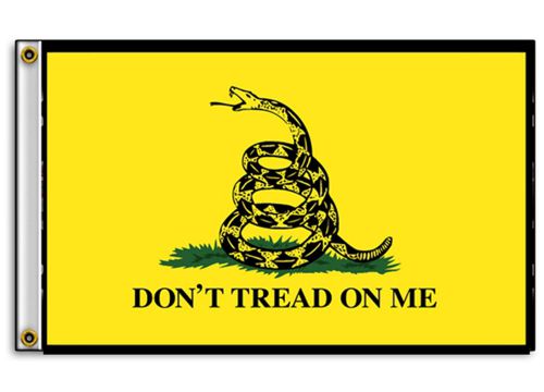 Biker flag motorcycle outdoor indoor don&#034;t tread on me new 3&#039; x 5&#039; flag