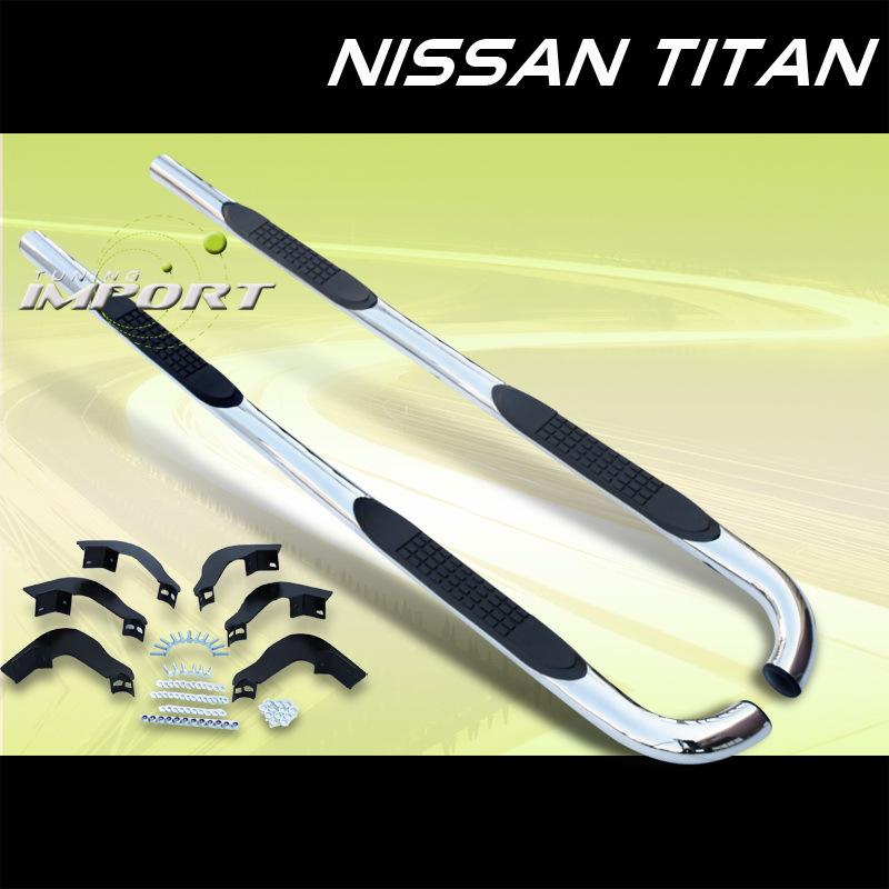 Nissan 2004-2010 titan king cab stainless side step nerf bar rail running board