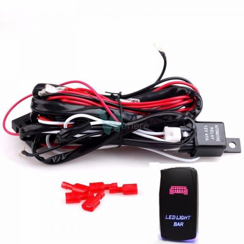 40a 300w relay fuse wiring harness power led light laser rocker switch 56pin 12v