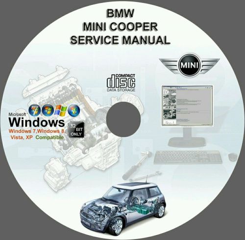 Bmw mini cooper s d r50 r52 r53 r55 r56 factory service &amp; repair manual on dvd