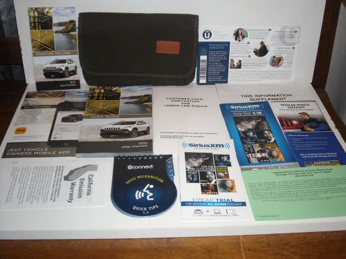 2015 jeep cherokee factory user guide supplements and canvas case