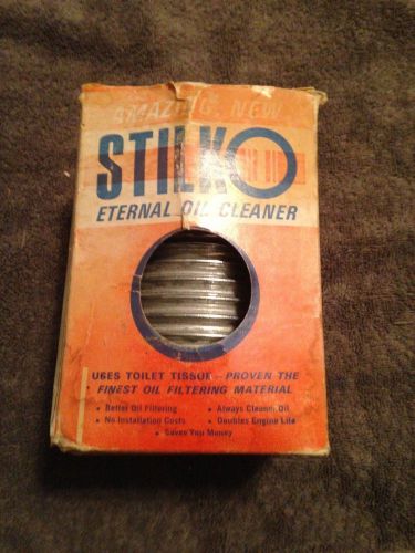 Vintage nos stilko sk-12 aluminum oil filter housing and filter hot rat rod