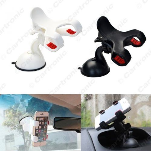 360°car windshield dual clip mount holder stand bracket for iphone5s  6plus 2973