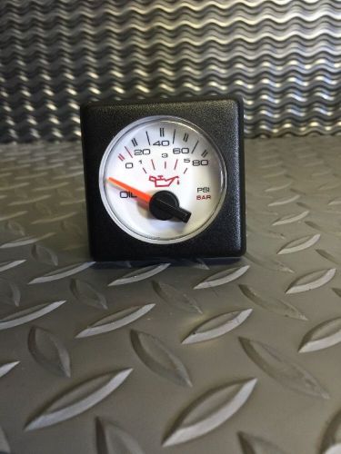 Faria oil psi gauge cs0263 mercury marine square bezel 3b8