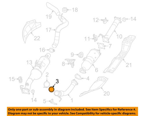 Ram chrysler oem 13-14 3500 6.7l-l6 exhaust-front pipe gasket 68071676aa