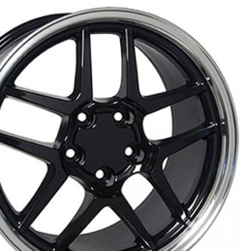 17&#034; 18&#034; 9.5/10.5 black corvette z06 style wheels rims fit camaro