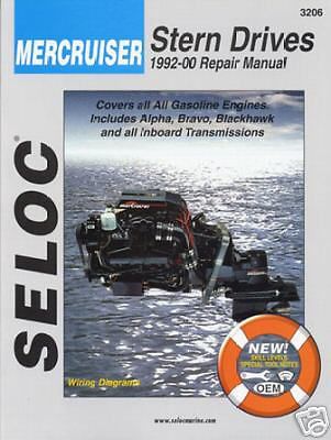 Mercruiser  sterndrive service repair manual 1992 -2000 seloc 3206