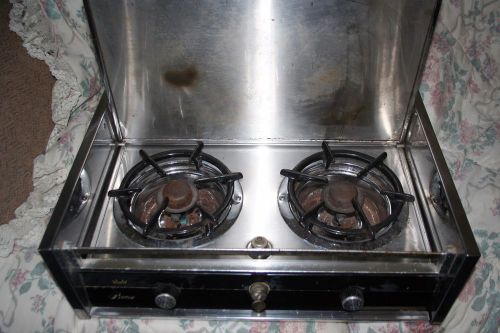 Marine chrome princess 2 burner alcohol stove - for parts or repair
