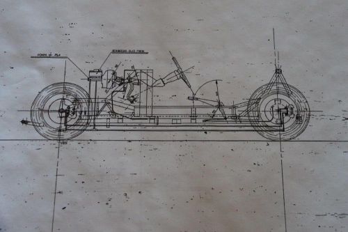 Vintage photocopy original ferrari 365gtb/4 factory blueprints 1968 frenatura