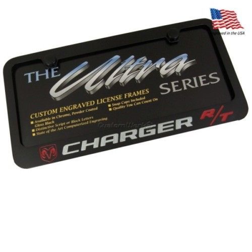 Dodge charger r/t black license plate frame