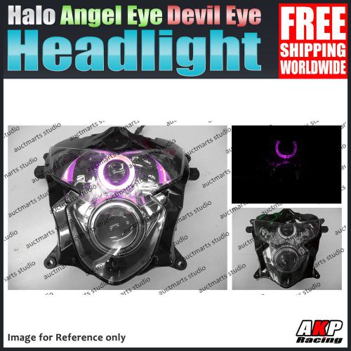 For suzuki gsxr 600 750 04-05 ccfl angel devil eye led headlight assembly pur gb