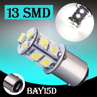 1157 bay15d 13 smd pure white tail brake turn signal 13 led car light bulb lamp