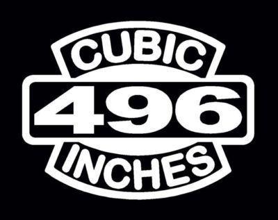 2 v8 496 cubic inches engine decal set 496 ci bbc emblem stickers