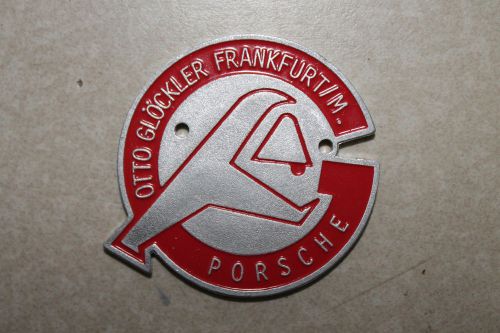 Otto glöckler porsche dealer badge 356 550 spyder &amp; early 911 glockler a &amp; pre a
