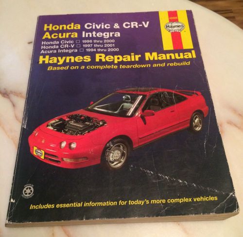 Acura integra 94-00 haynes repair manual
