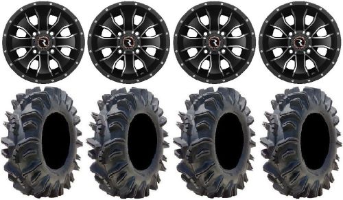 Raceline mamba 14&#034; wheels black 28&#034; terminator tires sportsman rzr ranger