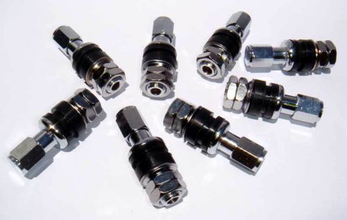 8 pcs.short flush mount chrome tire valve stems for high pressure.