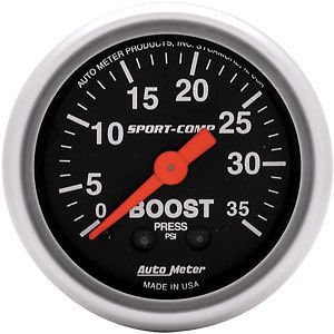 Autometer 3304 sport comp boost gauge 0-35 psi