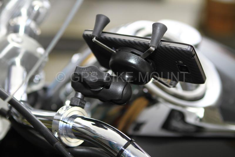 1 1/4" handlebar ram phone gps mount kit motorcycle harley suzuki iphone droid