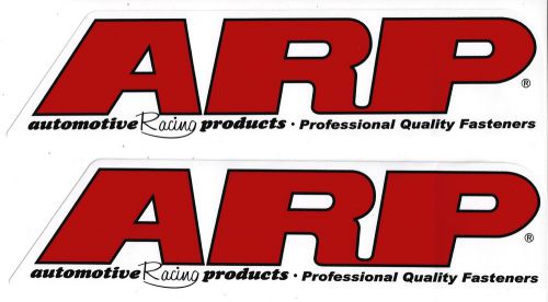 Arp racing decals sticker new 11 inches long size new set of 2 nhra indy bolts