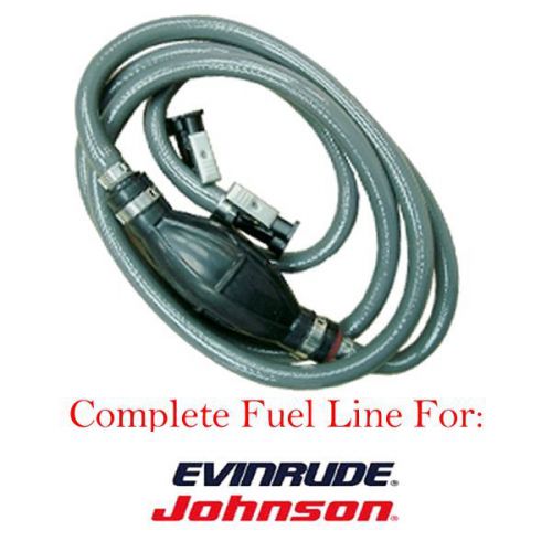 Complete high quality fuel line for evinrude / johnson / omc outboards
