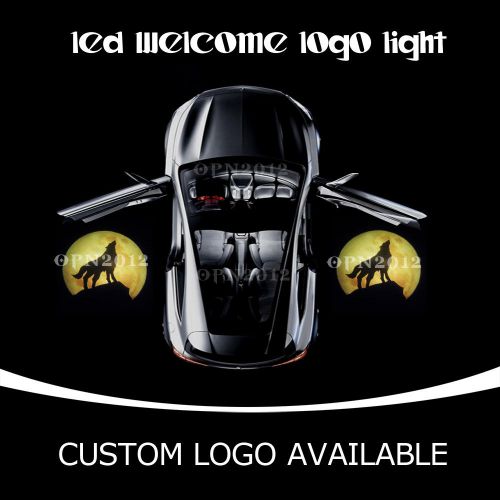 X-men wolverine wolf&amp;yellow moon knight logo car projector step led shadow light