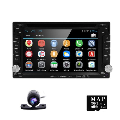 Android 4.4 6.2&#034; 2din indash car dvd radio stereo player bt wifi 3g gps+camera