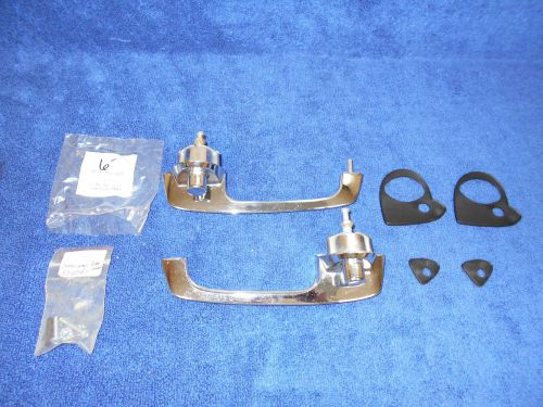 1953-56 ford truck f-1 outside door handles pair with pads  716
