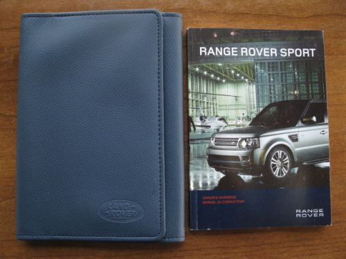2010 original range rover sport owner’s handbook with leather wallet case