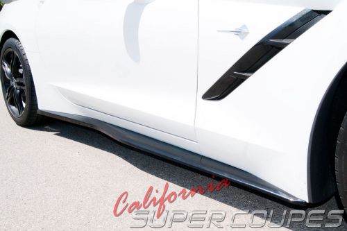 Chevrolet corvette c7 stingray fiberglass z06 style side skirts 2014-16