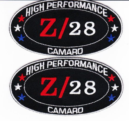 2 chevy z28 camaro sew/iron on patch emblem badge embroidered hot rod muscle car