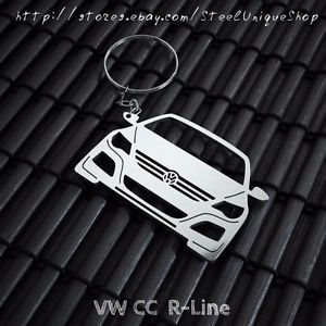 Vw cc r-line stainless steel keychain