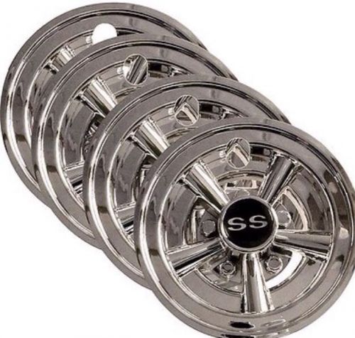 Ss golf cart wheel covers (set of 4 hubcaps)[club car / ezgo / yamaha ]