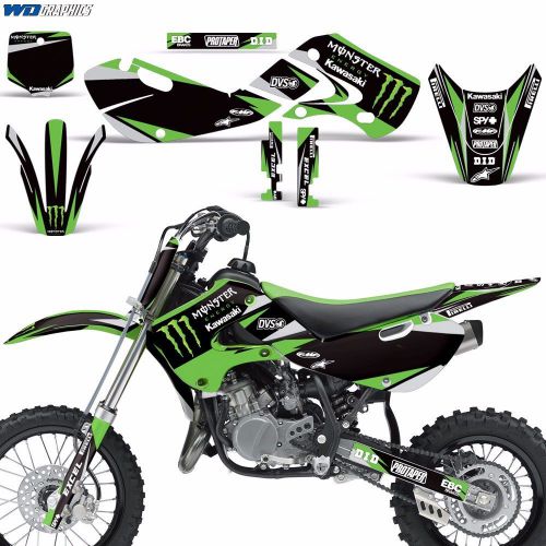 Decal graphics kit for kawasaki klx110 kx65 dirtbike mx motocross klx 110 02-09