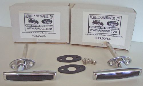 1928 1929 model a ford outside door handle set with pads &amp; screws pickup truck