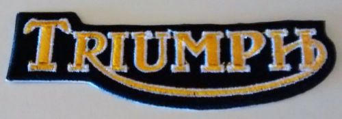 Triumph motorcycles small black and gold patch