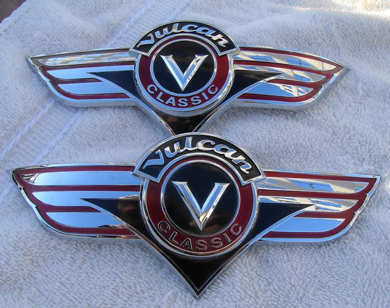 Kawasaki vulcan classic gas tank emblems - like new